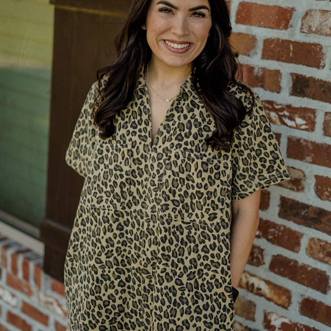 Cheetahlicious Denim Dress