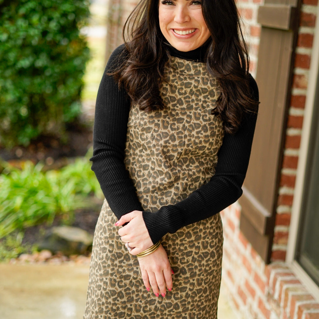 Purrrrfect Boat Neck Dress