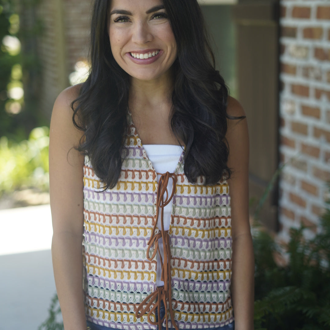 Multicolor Woven Vest