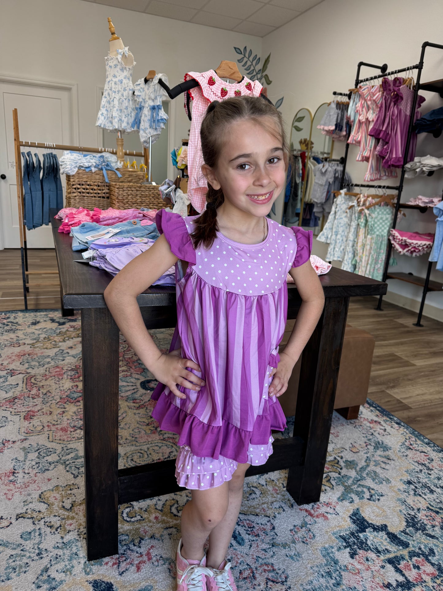 Purple Polka Dot Set