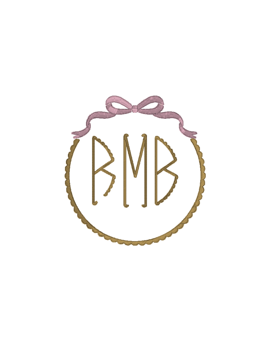 Renna Monogram Font with Bow Crest