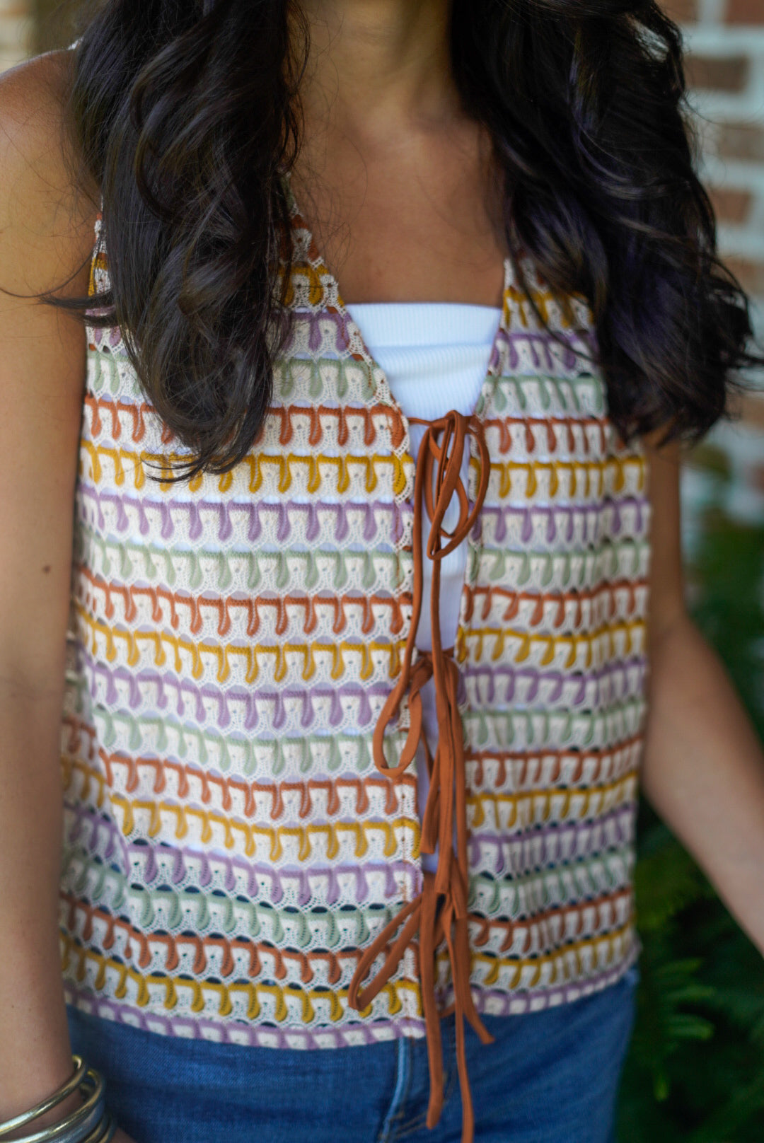 Multicolor Woven Vest