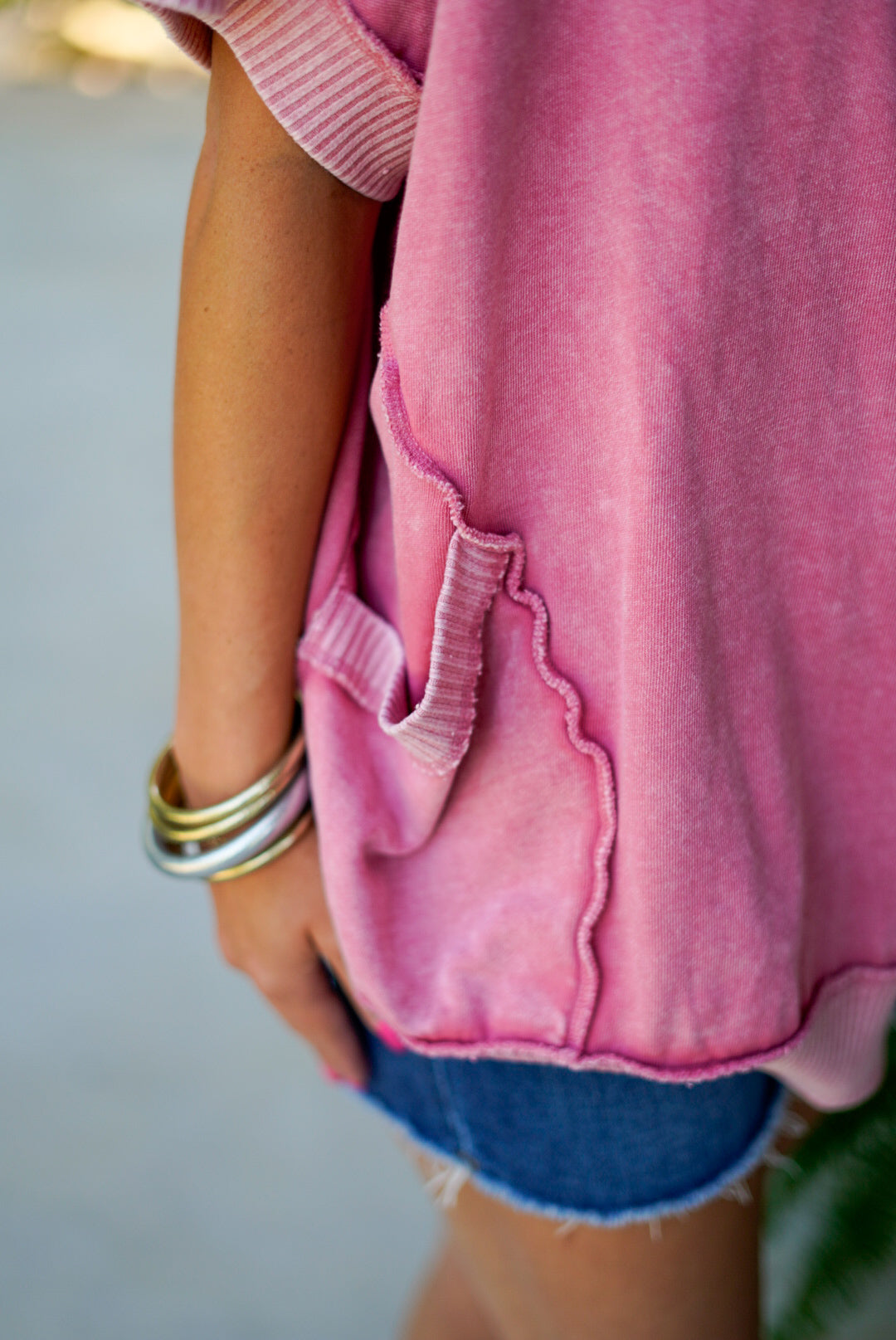 Relaxed Fit Top with Pockets