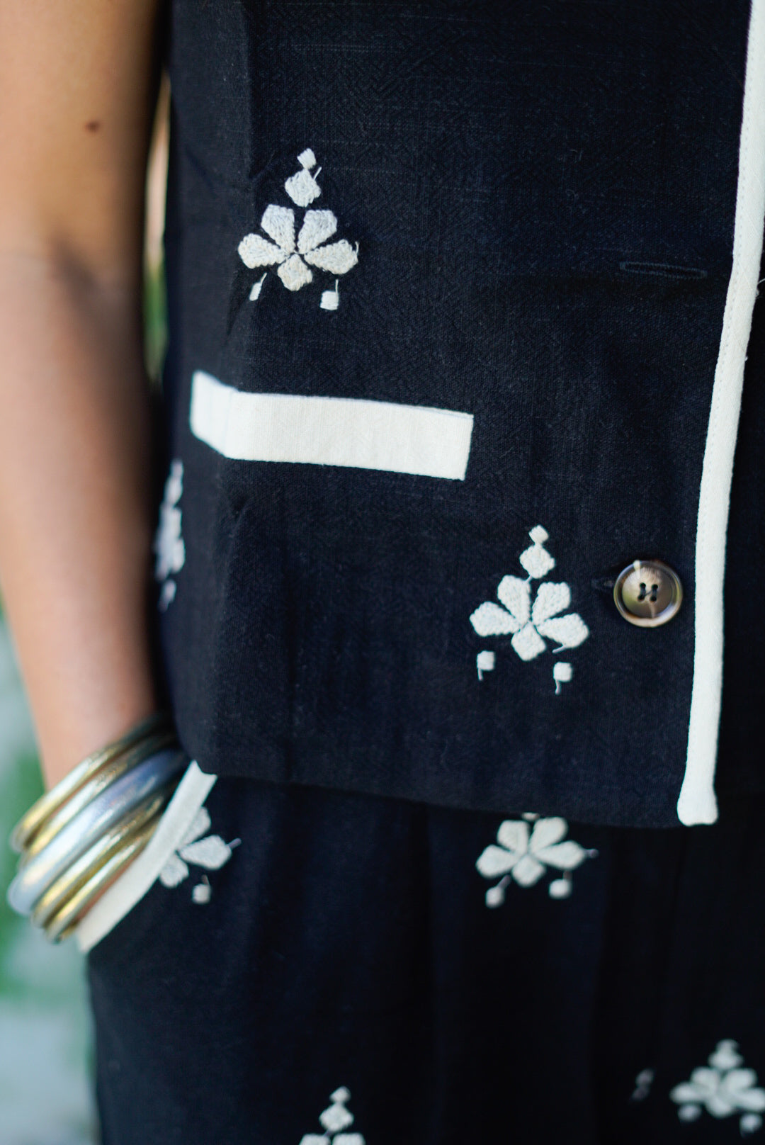 Embroidered Pants Set