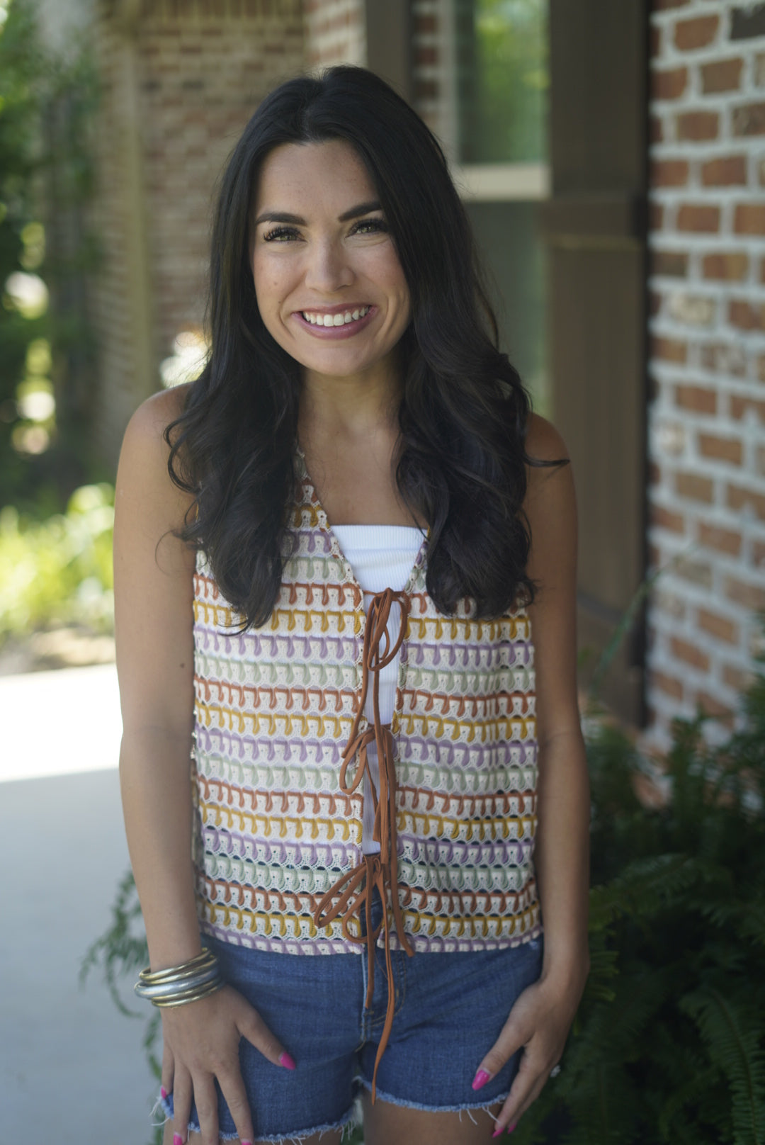 Multicolor Woven Vest