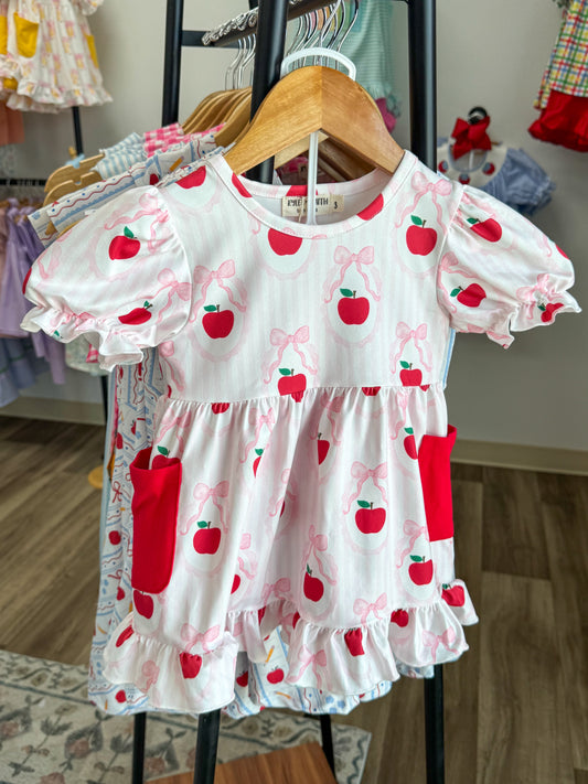 Apple and Pink Bow Set