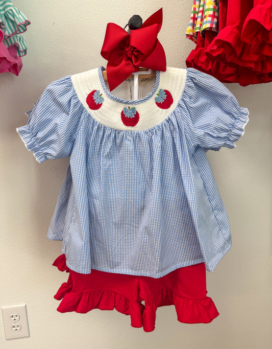 Smocked Apple Set