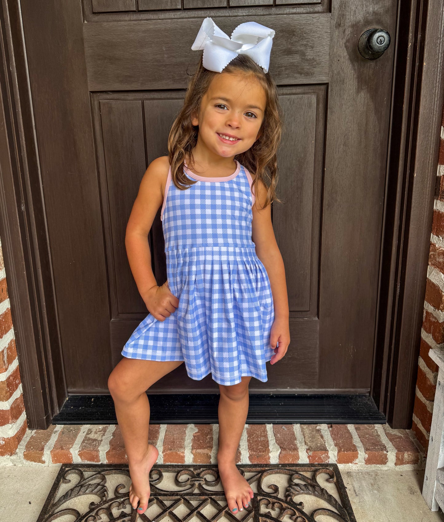 Gingham Athletic Dress Set