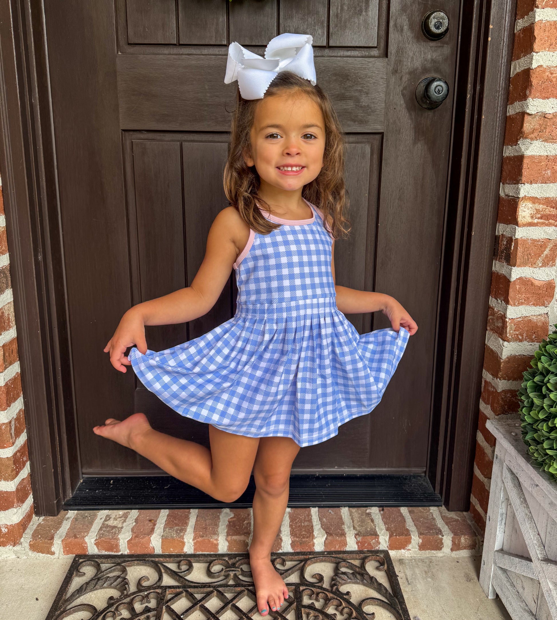 Gingham Athletic Dress Set