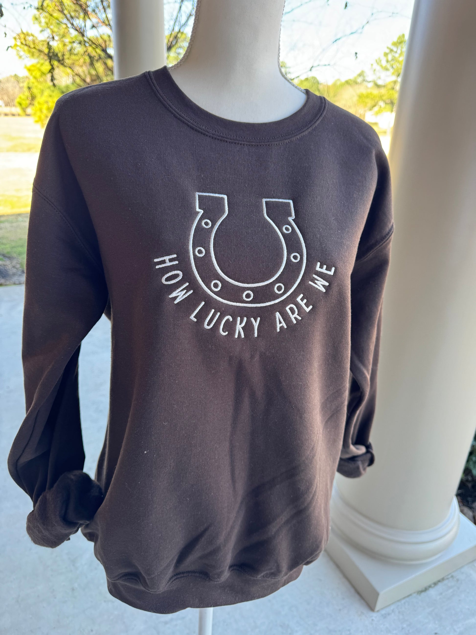 How Lucky Are We Sweatshirt