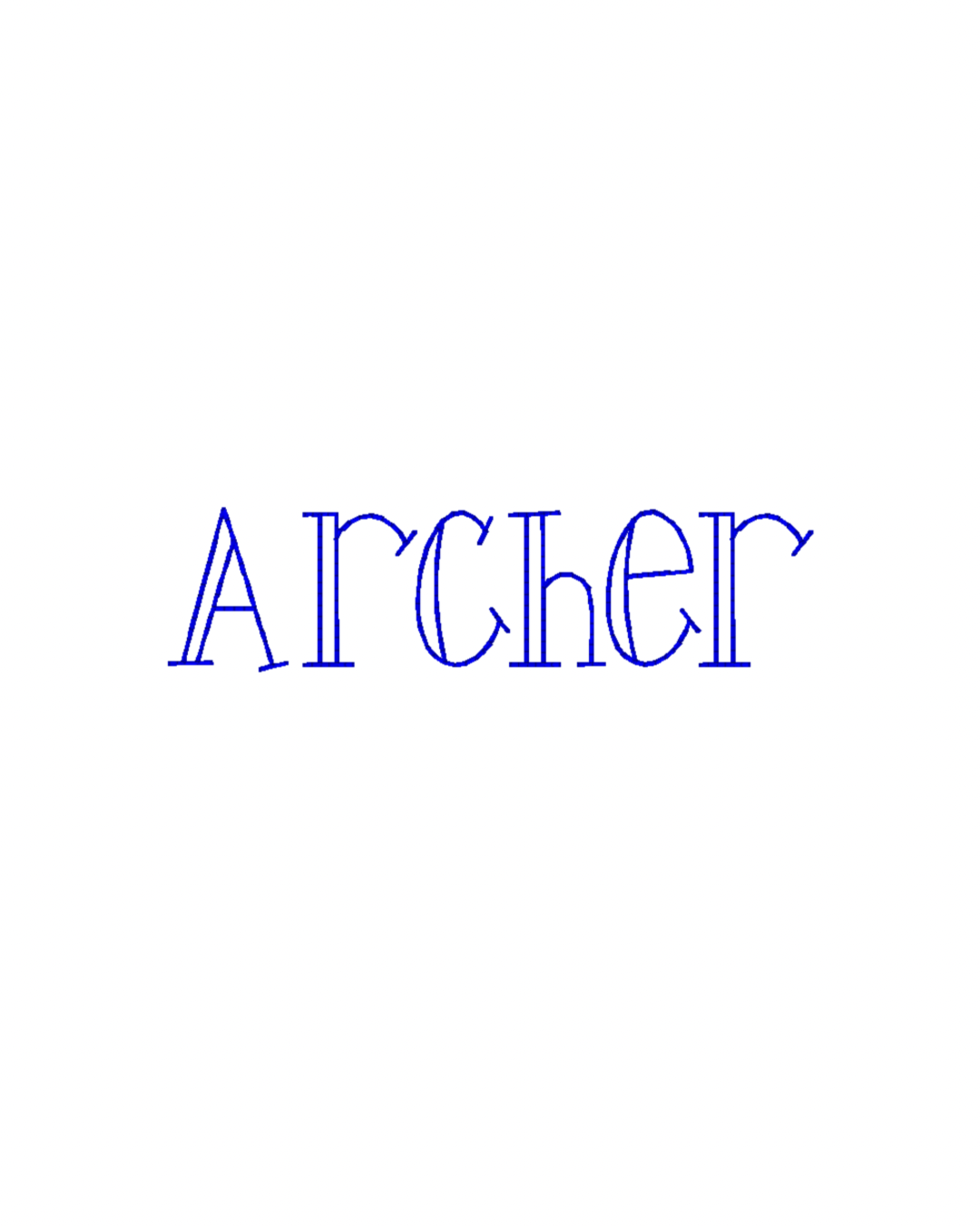 Archer Name Font